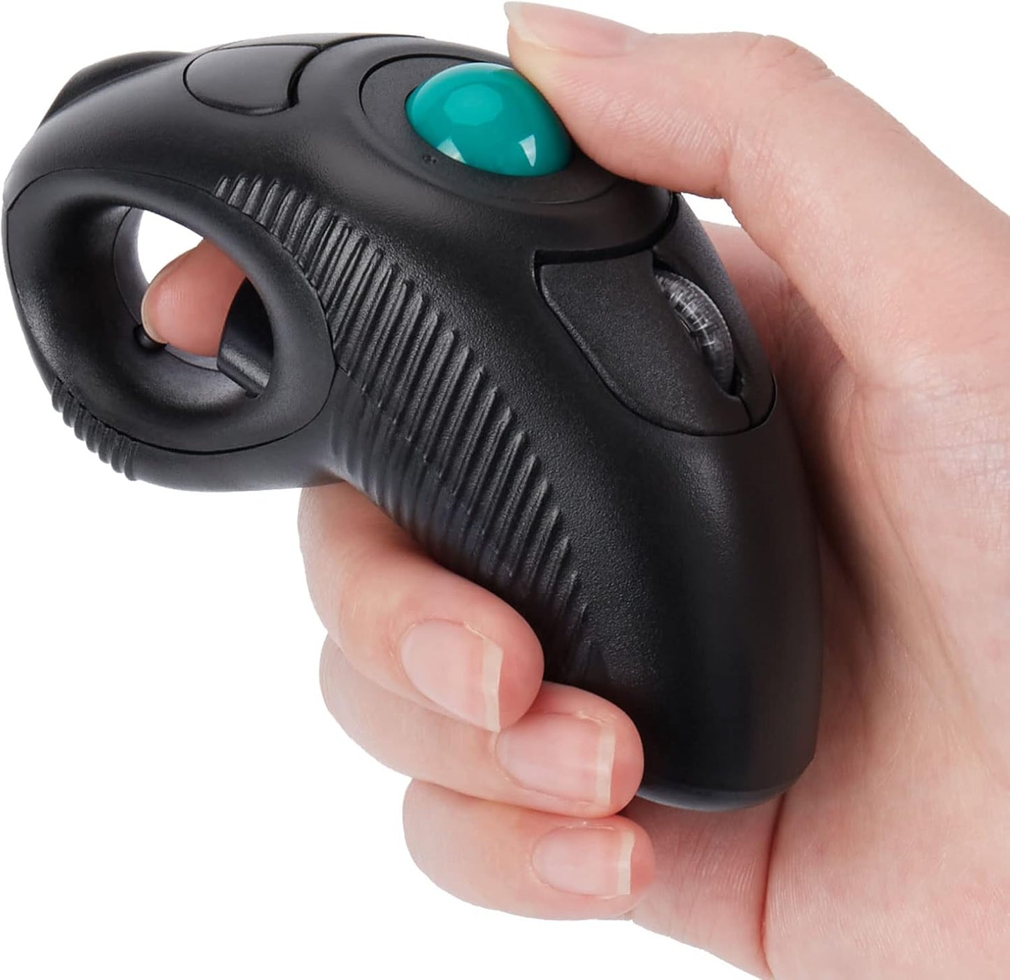 flashtree Wireless USB Handheld Finger Trackball Mouse with Laser Pointer