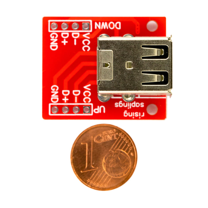 flashtree 2pcs Double layer USB2.0 transfer test board is welded well, USB2.0 horizontal plug in to 2.54mm double layer full package USB