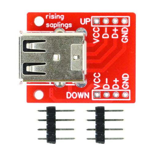 flashtree 2pcs Double layer USB2.0 transfer test board is welded well, USB2.0 horizontal plug in to 2.54mm double layer full package USB