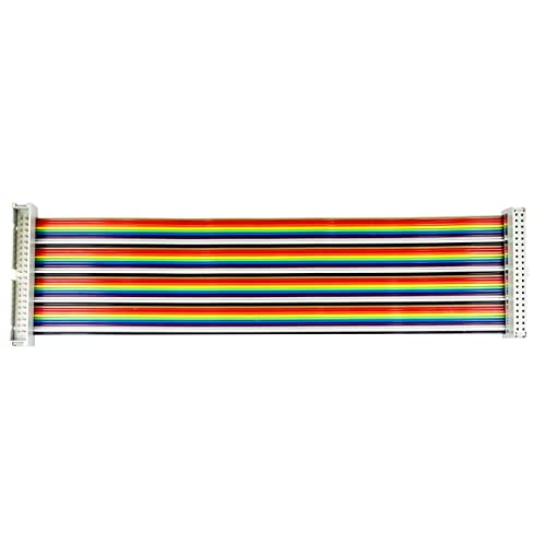 jujinglobal Rainbow Cable Ribbon Cable 40p Extended line Male to famle for Raspberry pi About 20cm