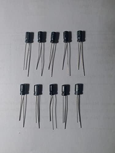 jujinglobal Aluminum Radial Electrolytic Capacitor Capacitors DIP 2P (0.47uF 50V 4x8mm (10pcs))