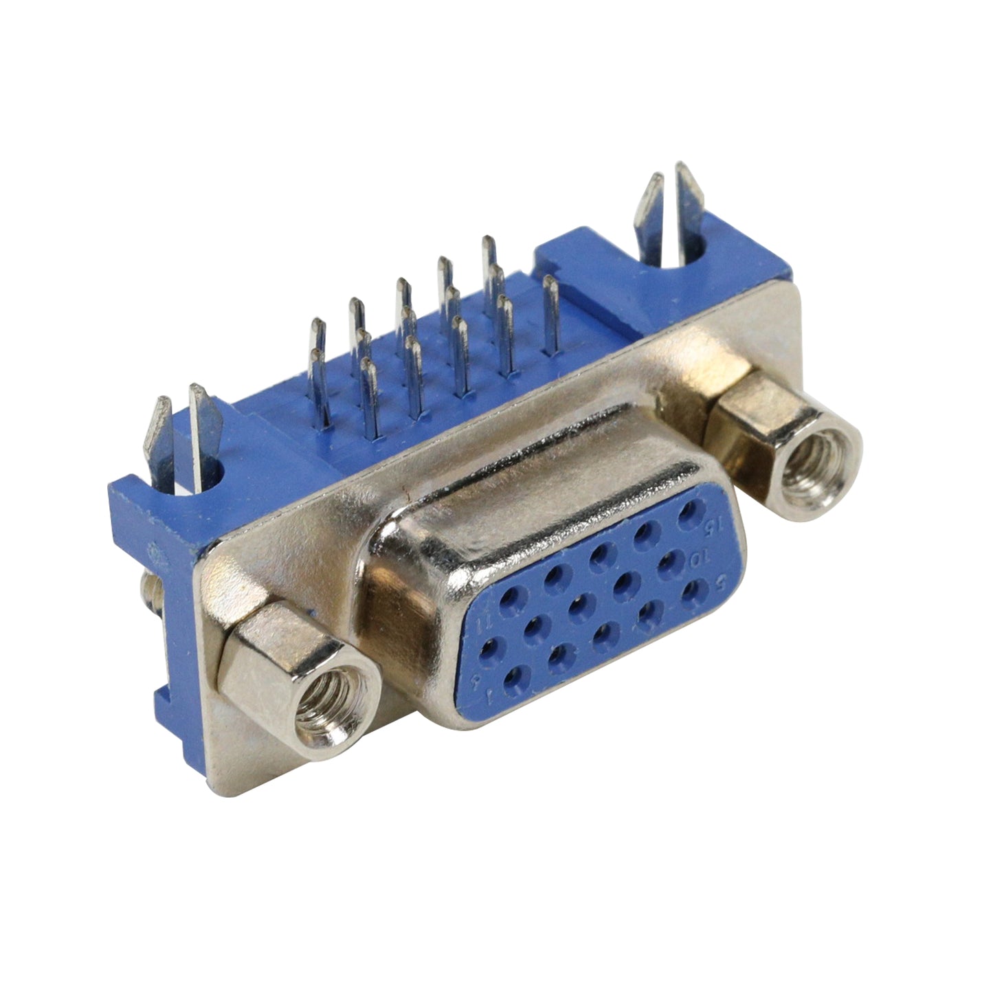 flashtree three row DB15 blue glue female head 3.08 hdr15 bent foot serial port welding plate female seat rs232vga interface