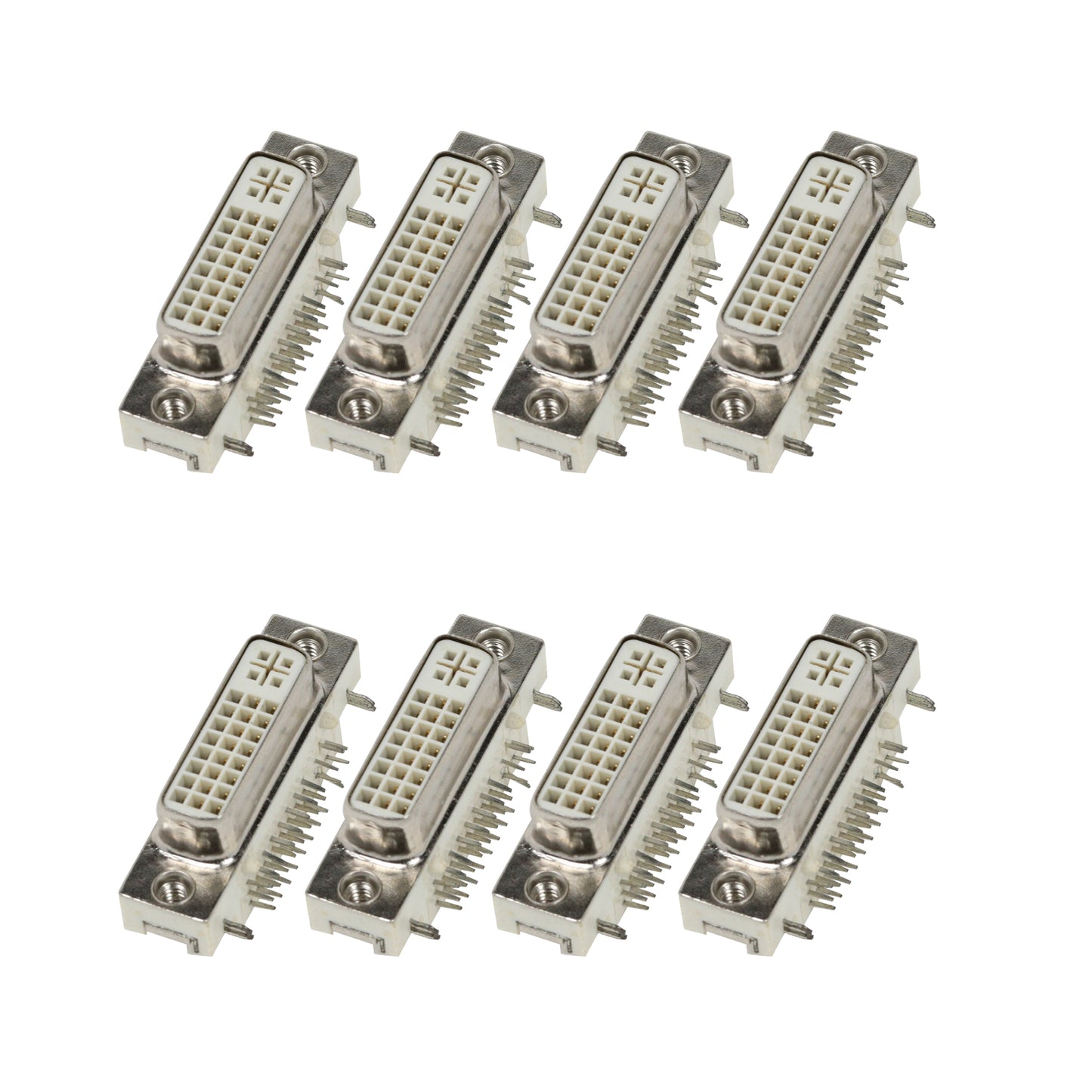 flashtree 8pcs DVI connector dvi24 + 5 90 degree female socket main board video card connector