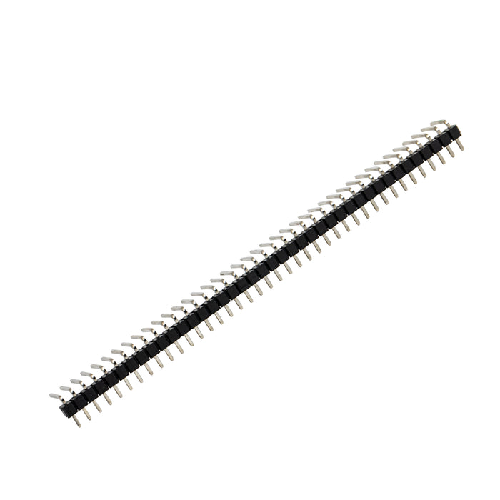 flashtree 10pcs 1x40 40P 2.54mm Pitch 40P Single Row 90 Degree Curved Connector Pin Header Strip