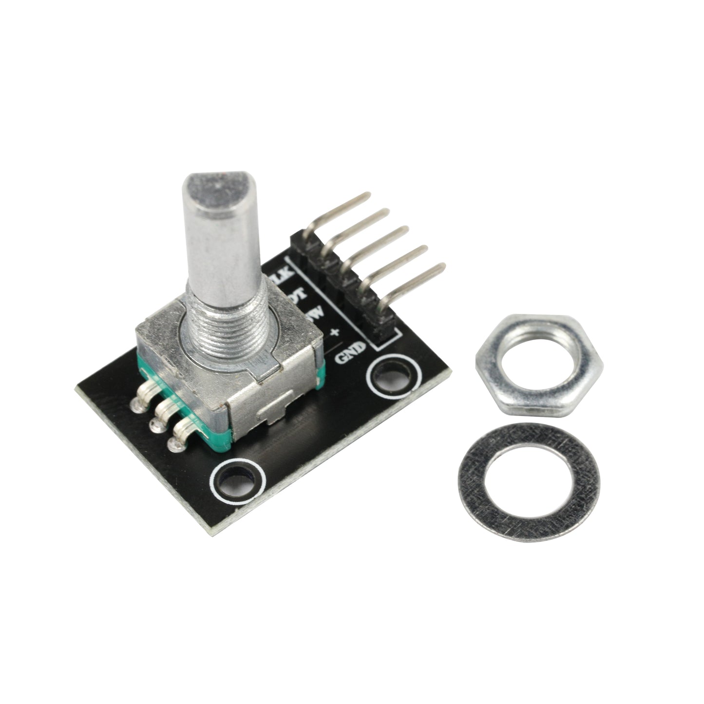 flashtree 4pcs 360 degree rotary encoder module ky-040 for module potentiometer digital pulse output Arduino knob switch