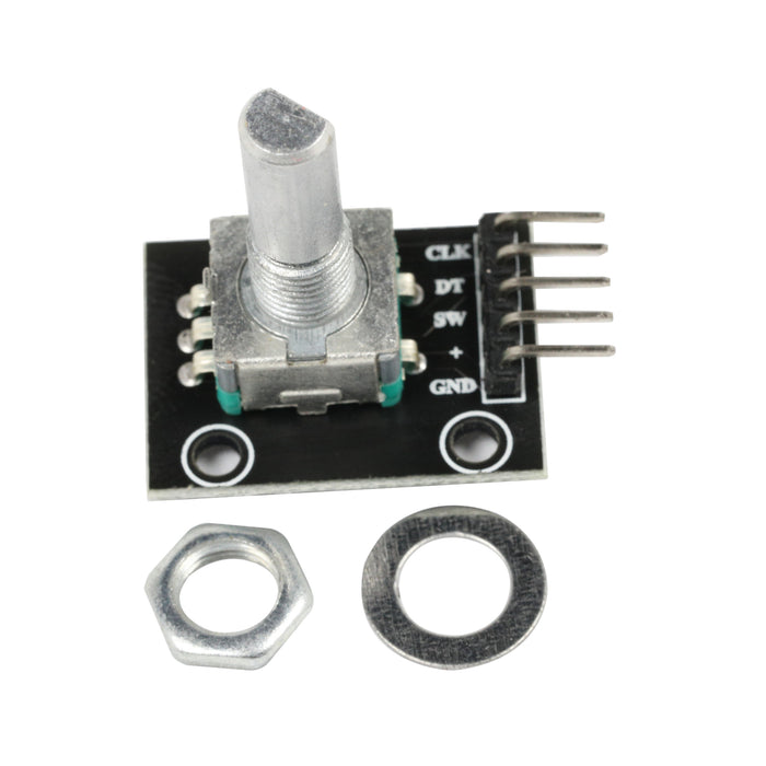 flashtree 4pcs 360 degree rotary encoder module ky-040 for module potentiometer digital pulse output Arduino knob switch