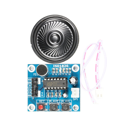 flashtree Isd1820 voice recording module voice recording and playback module board with microphone to send 0.5W speaker