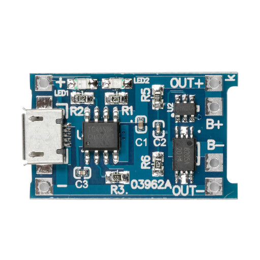 flashtree Tp4056 charging source module board 1A lithium battery and protection integrated over current protection micro / mini interface