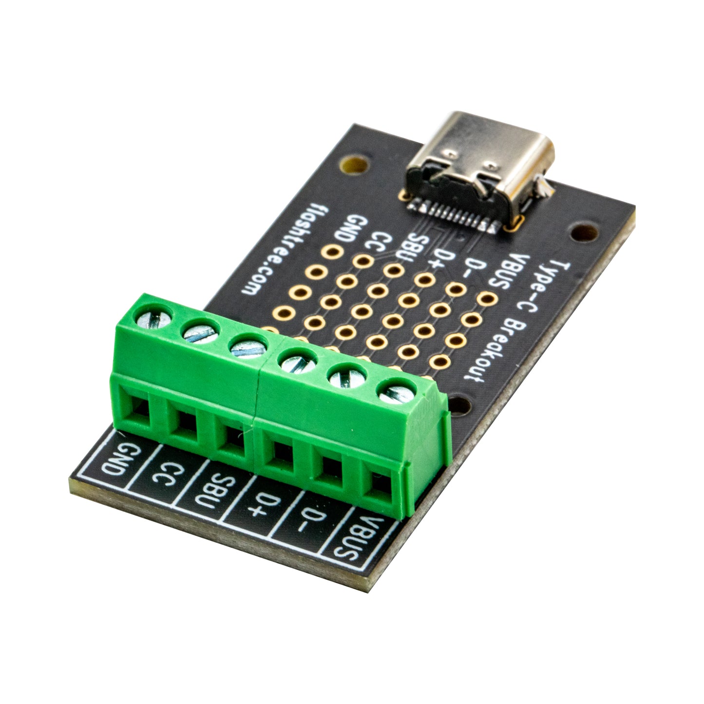 flashtree 2pcs USB Type-C Female Breakout Board 6 pins Out (3.81mm 150mils 0.15_ Pitch) and Jack Port to Terminal