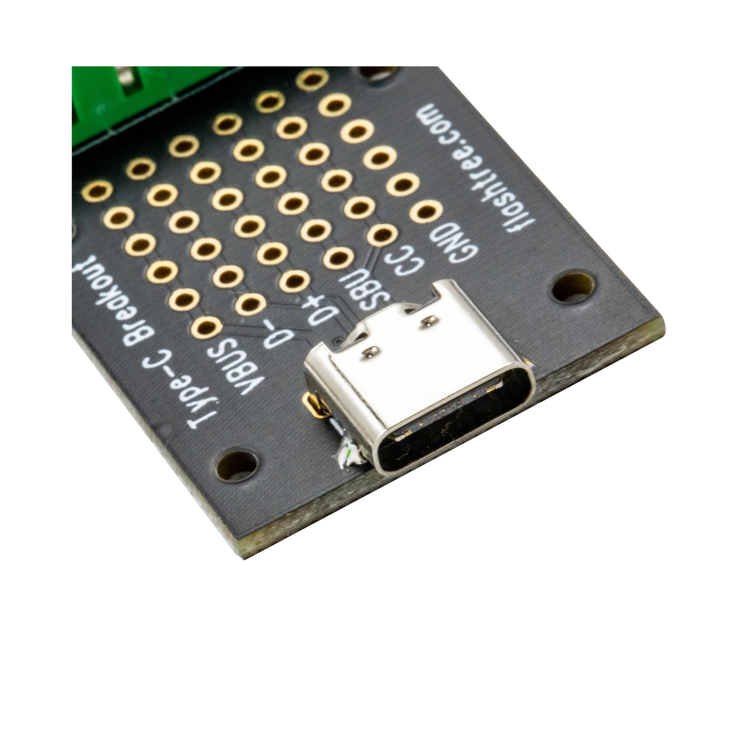 flashtree 2pcs USB Type-C Female Breakout Board 6 pins Out (3.81mm 150mils 0.15_ Pitch) and Jack Port to Terminal