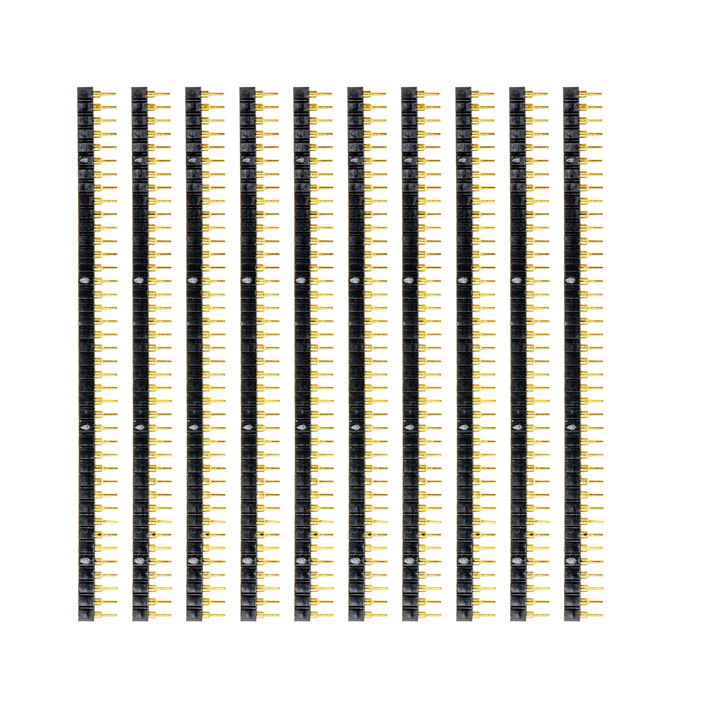 flashtree 10pcs Single row round hole seat row female / round hole / 2.54 spacing / 1 * 40p / straight pin 18B20 or crystal oscillator socket