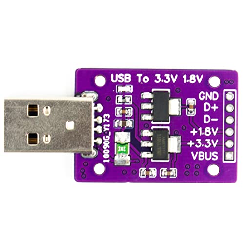 flashtree USB Type A Male Breakout Board 6Pin with 3.3v 1.8v Output