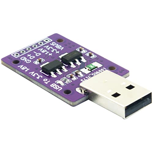 flashtree USB Type A Male Breakout Board 6Pin with 3.3v 1.8v Output