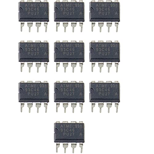 jujinglobal 10pcs AT93C46 93C46 DIP-8 EEPROM 64x16 8 PDIP