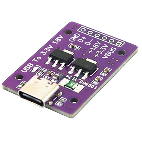flashtree USB Type C Breakout Board 6Pin with 3.3v 1.8v Output