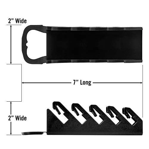 Ernst Manufacturing - 5071-Black Gripper Stubby Wrench Organizer, 5 Tool, Black