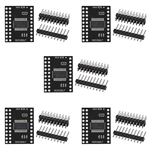 flashtree  5pcs MCP23017 Bidirectional 16-Bit I/O Expander with I2C IIC Serial Interface Module