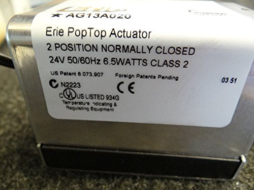 Erie AG13A020 24 Volt Normally Closed PopTop Actuator W/ 18" Leads