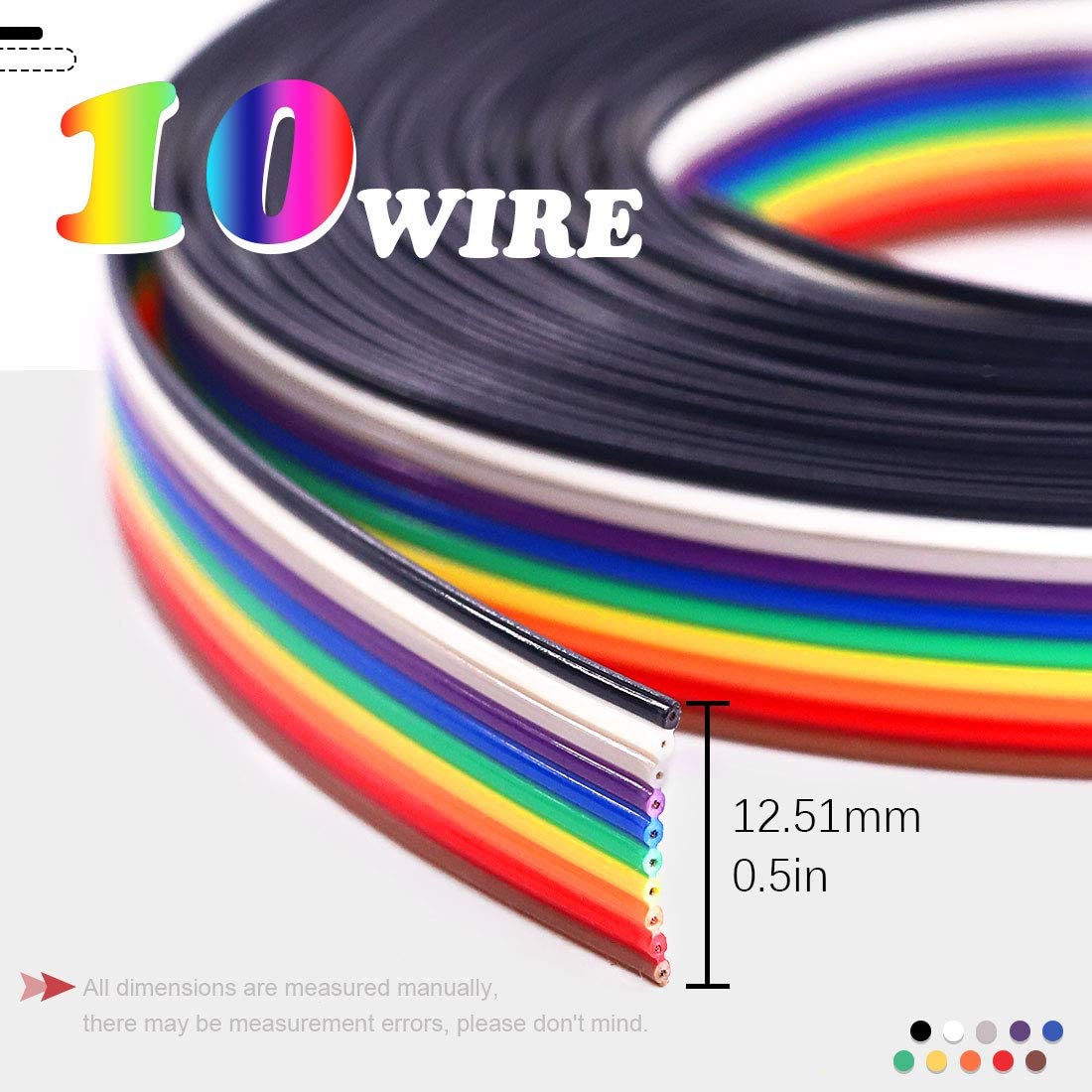 flashtree Ribbon Cable - 10 Wire (15ft)