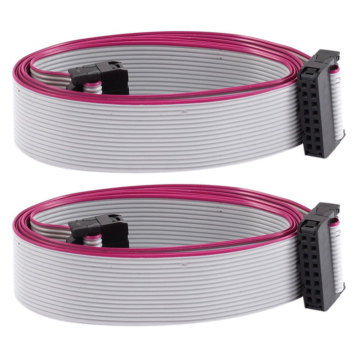 flashtree IDC Connector Flat Ribbon Cable, F/F, 16 Pins, 2.54 mm Pitch, 1 m, 2 Pieces