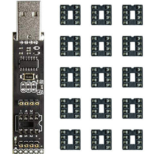 flashtree Tiny avr Programmer and 15pcs dip8 ic Socket